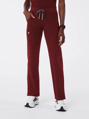 Figs Kade Cargo Scrub Burgundy Pants M/T